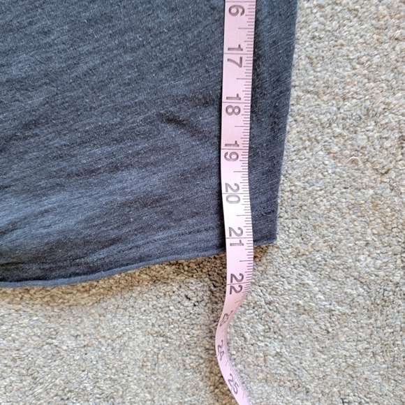 We The Free Free People Gray Long Sleeve Lightweight Ruched Ruffled Neck Top XS - Picture 8 of 8